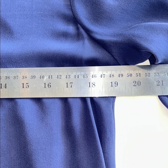 Joie Dark Blue Ruffle Blouse Silk - Picture 7 of 7